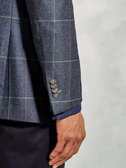 Brook Taverner Blue Wool Check Jacket - Image 4 of 5