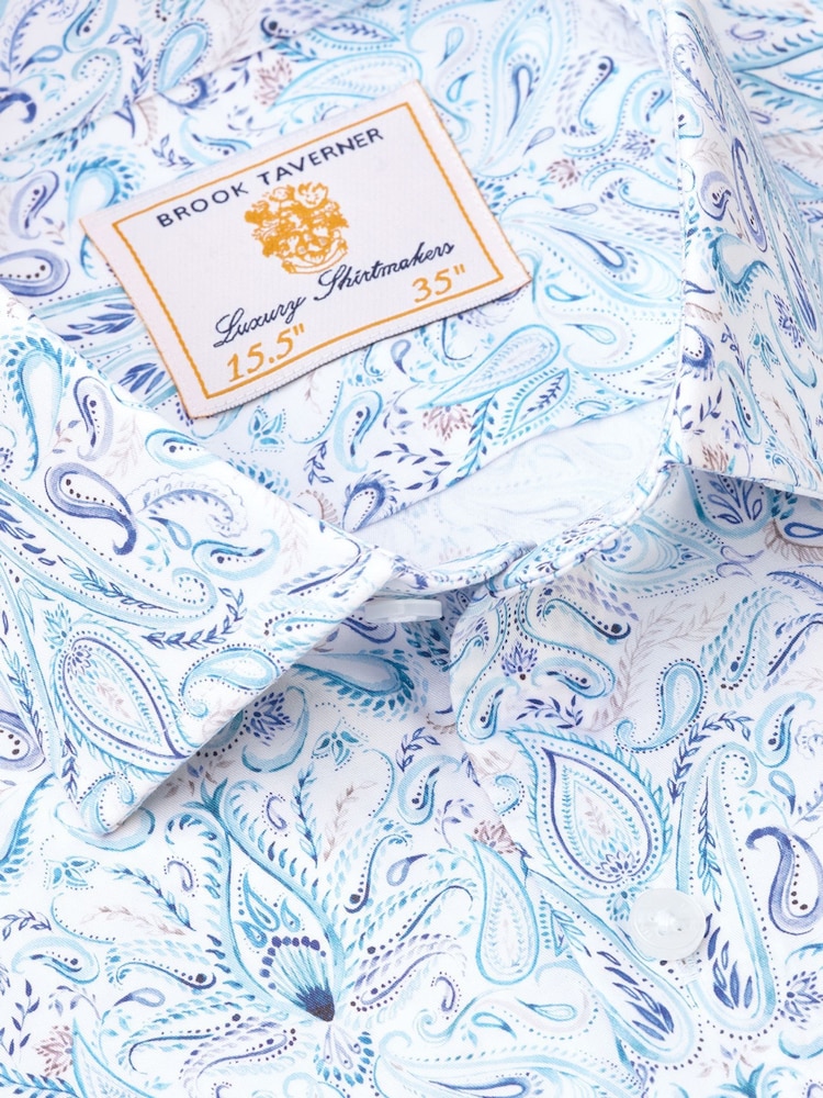 Brook Taverner Ocassion Paisley Print Long Sleeve Shirt - Image 4 of 5