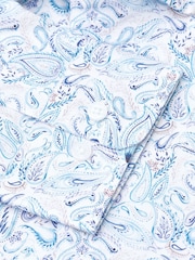 Brook Taverner Blue Ocassion Paisley Print Long Sleeve Shirt - Image 5 of 5