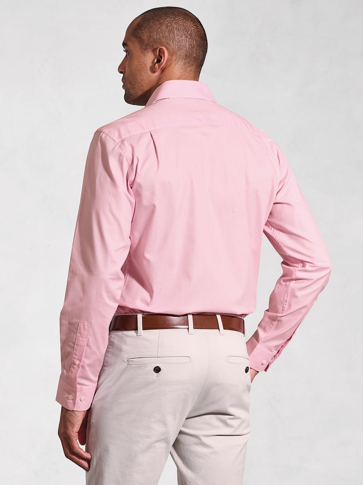 Brook Taverner Herringbone Stretch Long Sleeve Shirt - صورة 2 من 5