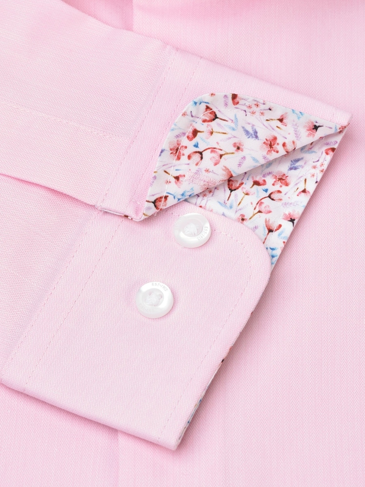 Brook Taverner Herringbone Stretch Long Sleeve Shirt - صورة 5 من 5