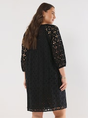 Evans 100% Cotton Broidery Swing Dress - Image 3 of 5