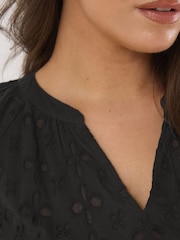 Evans 100% Cotton Broidery Swing Dress - Image 4 of 5