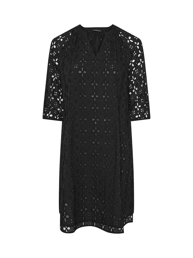Evans 100% Cotton Broidery Swing Dress - Image 5 of 5