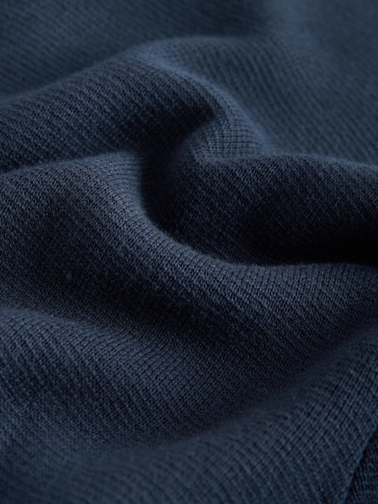 Navy Blue Regular Fit Premium Zip-Through Cardigan - Image 9 of 9 Navy Blue Regular Fit Premium Zip-Through Cardigan - Image 9 of 9