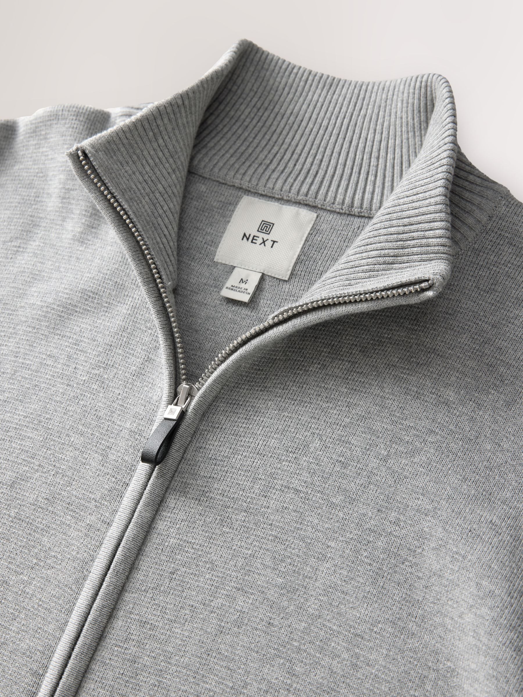 Buy Light Grey Regular Fit Zip-Through Cardigan from Next South Africa