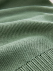 Dark Stone/Sage Green Regular Fit Premium Quarter Zip Jumpers 2 Pack - Image 4 of 10