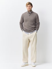 Dark Stone/Sage Green Regular Fit Premium Quarter Zip Jumpers 2 Pack - Image 6 of 10