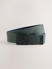 Navy/Khaki Reversible Woven Belt - Image 3 of 5
