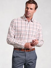 Brook Taverner Pink Tattersall Check 100% Cotton Shirt - Image 1 of 6