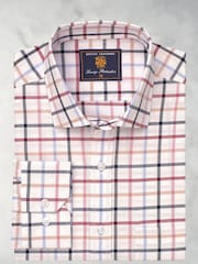 Brook Taverner Pink Tattersall Check 100% Cotton Shirt - Image 4 of 6