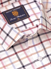 Brook Taverner Pink Tattersall Check 100% Cotton Shirt - Image 5 of 6