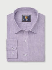Brook Taverner Purple Pure 100% Linen Shirt - Image 1 of 3