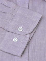 Brook Taverner Purple Pure 100% Linen Shirt - Image 2 of 3