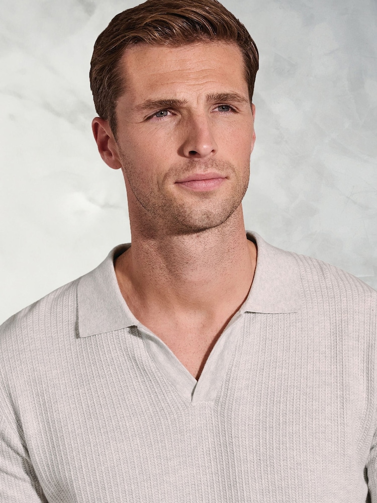 Brook Taverner Notch Neck 100% Cotton Polo Shirt - Bild 2 von 3