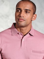 Brook Taverner Pink Jersey 100% Cotton Polo Shirt - Image 2 of 3