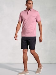 Brook Taverner Pink Jersey 100% Cotton Polo Shirt - Image 3 of 3