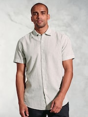 Brook Taverner Green Pure 100% Linen Shirt - Image 1 of 4