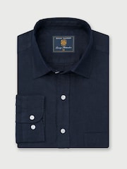 Brook Taverner Blue Pure 100% Linen Shirt - Image 1 of 3