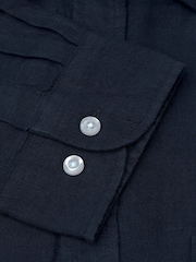 Brook Taverner Blue Pure 100% Linen Shirt - Image 2 of 3