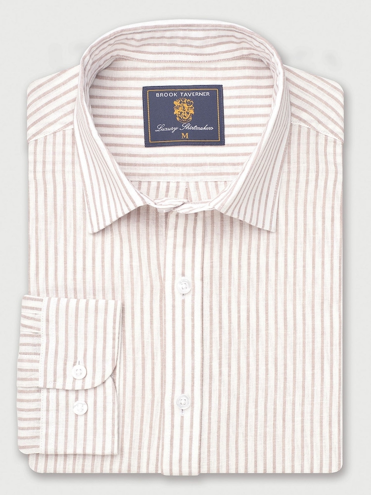 Camisa de linho Brook Taverner Pure 100% - Imagem 2 de 4