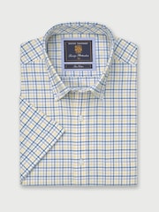 Brook Taverner Yellow Oxford Tattersall Check 100% Cotton Shirt - Image 1 of 2