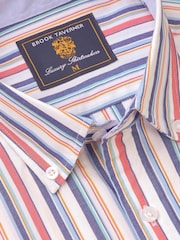 Brook Taverner White Portofino 100% Cotton Shirt - Image 4 of 4