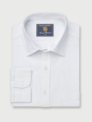 Brook Taverner White Pure 100% Linen Shirt - Image 1 of 3