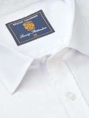 Brook Taverner White Pure 100% Linen Shirt - Image 2 of 3