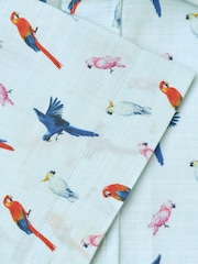 Brook Taverner Green Parrot EOE Print 100% Cotton Shirt - Image 4 of 4