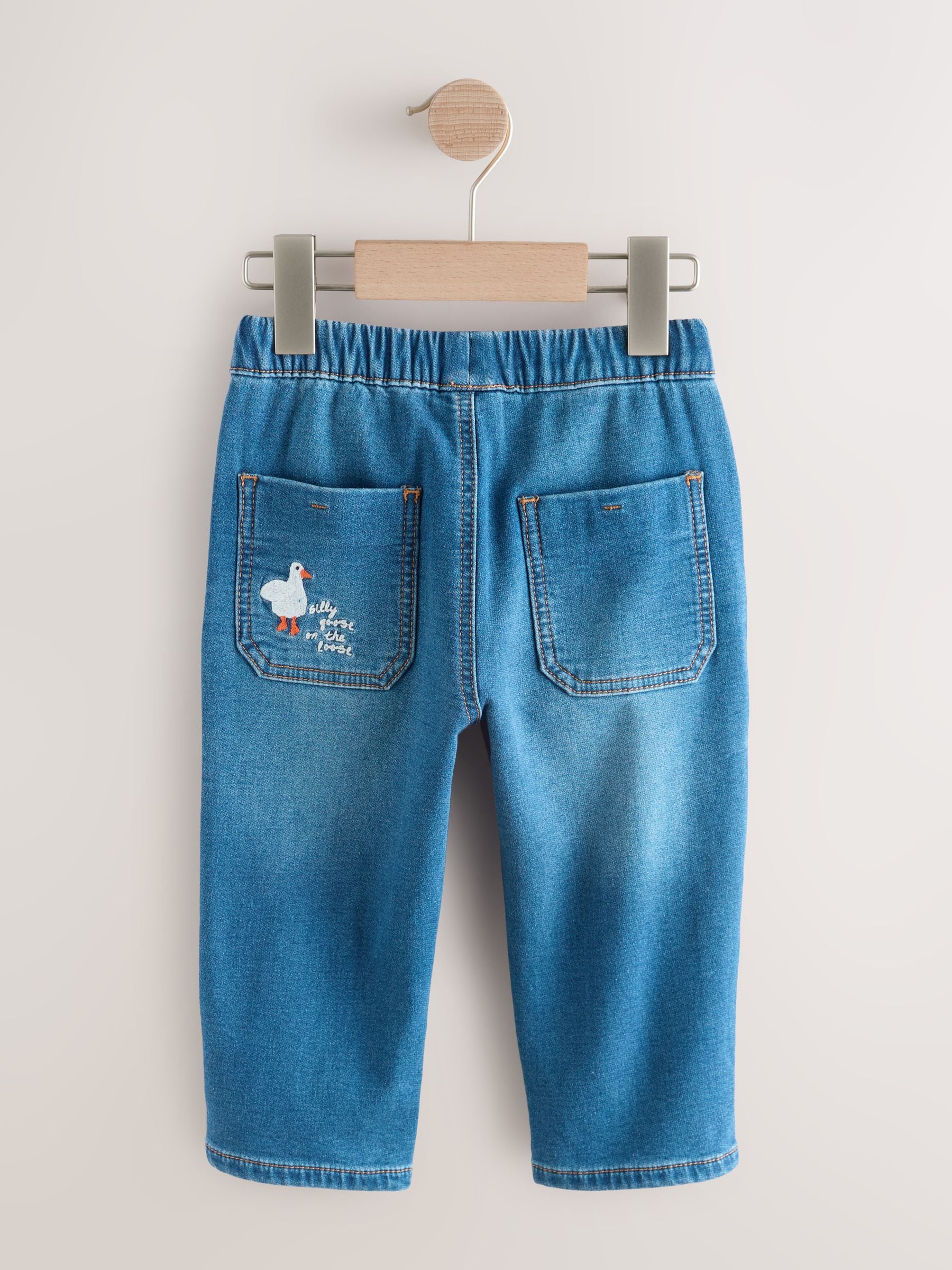 Buy Mid Blue Farm Character Loose Fit Jeans (3mths-7yrs) from the