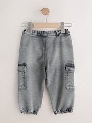 Grey Comfort Stretch Wide Cargo Jeans (3mths-7yrs) - Image 5 of 8