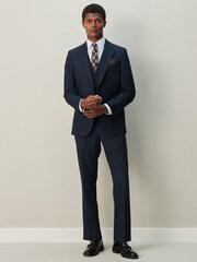 أزرق داكن أزرق - Slim Ft Check Suit Trousers - صورة 3 من 5