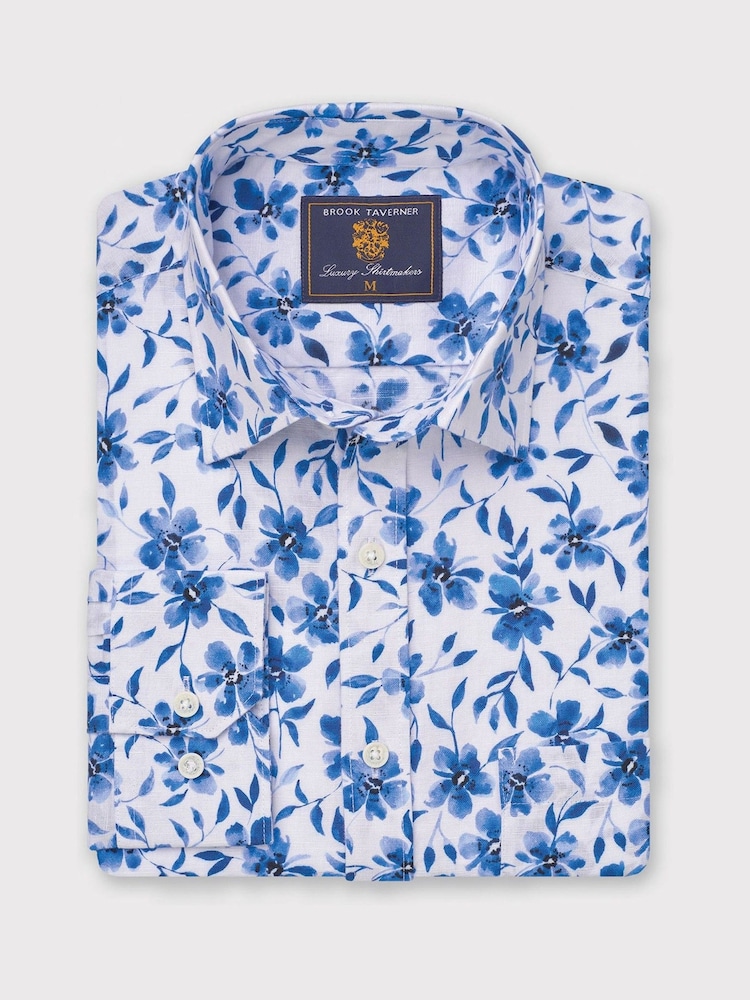 Brook Taverner Blue Watercolour Shirt - Image 2 of 4
