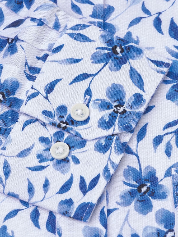 Brook Taverner Blue Watercolour Shirt - Image 4 of 4