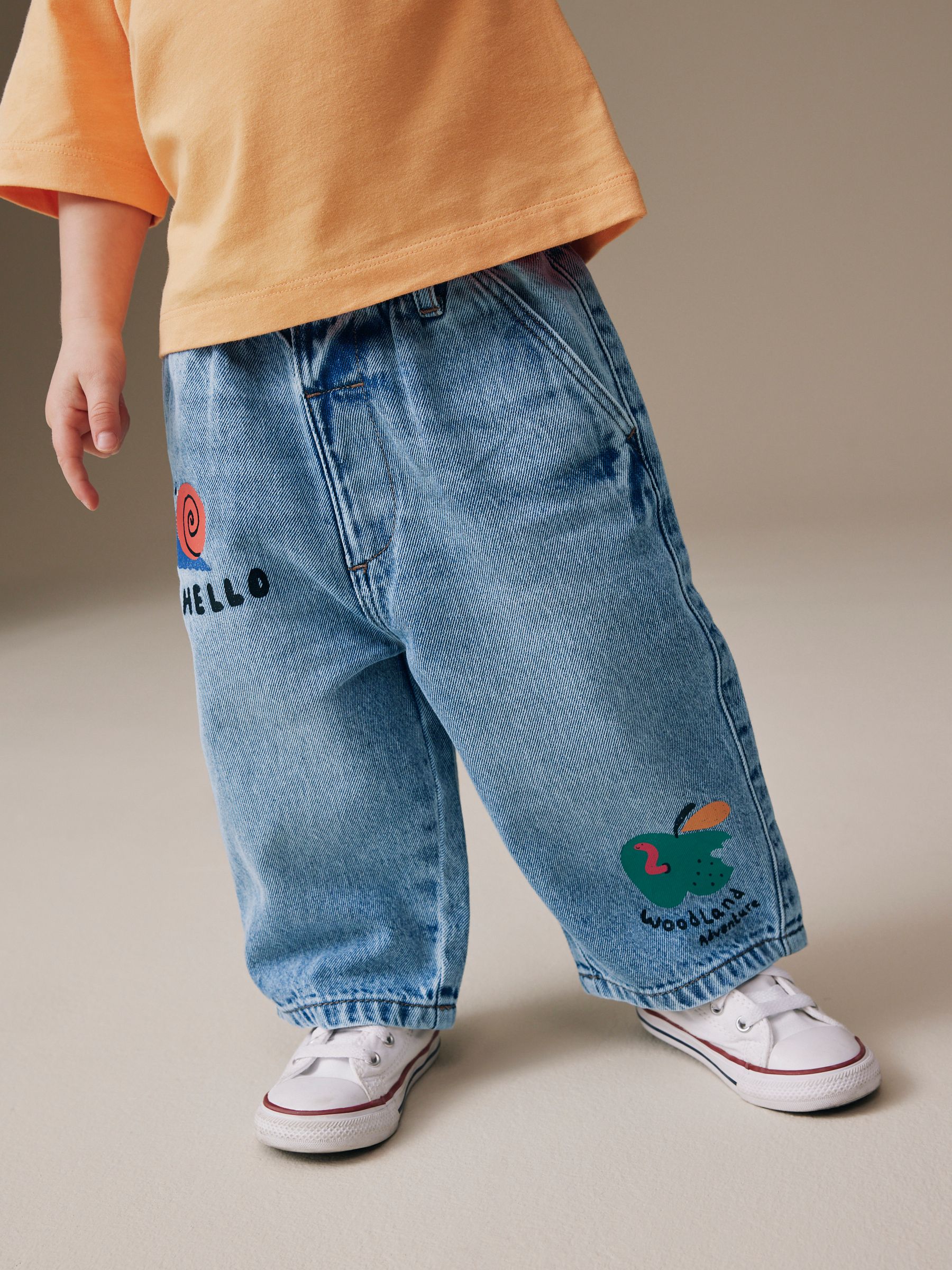 パンツ auraleeLAMASHETLANDWOOLTWEEDSLACKSsize 3 Buy Mid Blue Woodland Character Wide Fit Jeans (3mths-7yrs) from