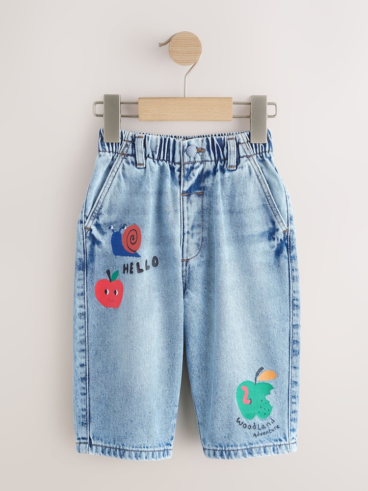 دنيم أزرق متوسط - جينز برجل واسعة (3 أشهر-7 سنوات) - صورة 1 من 4