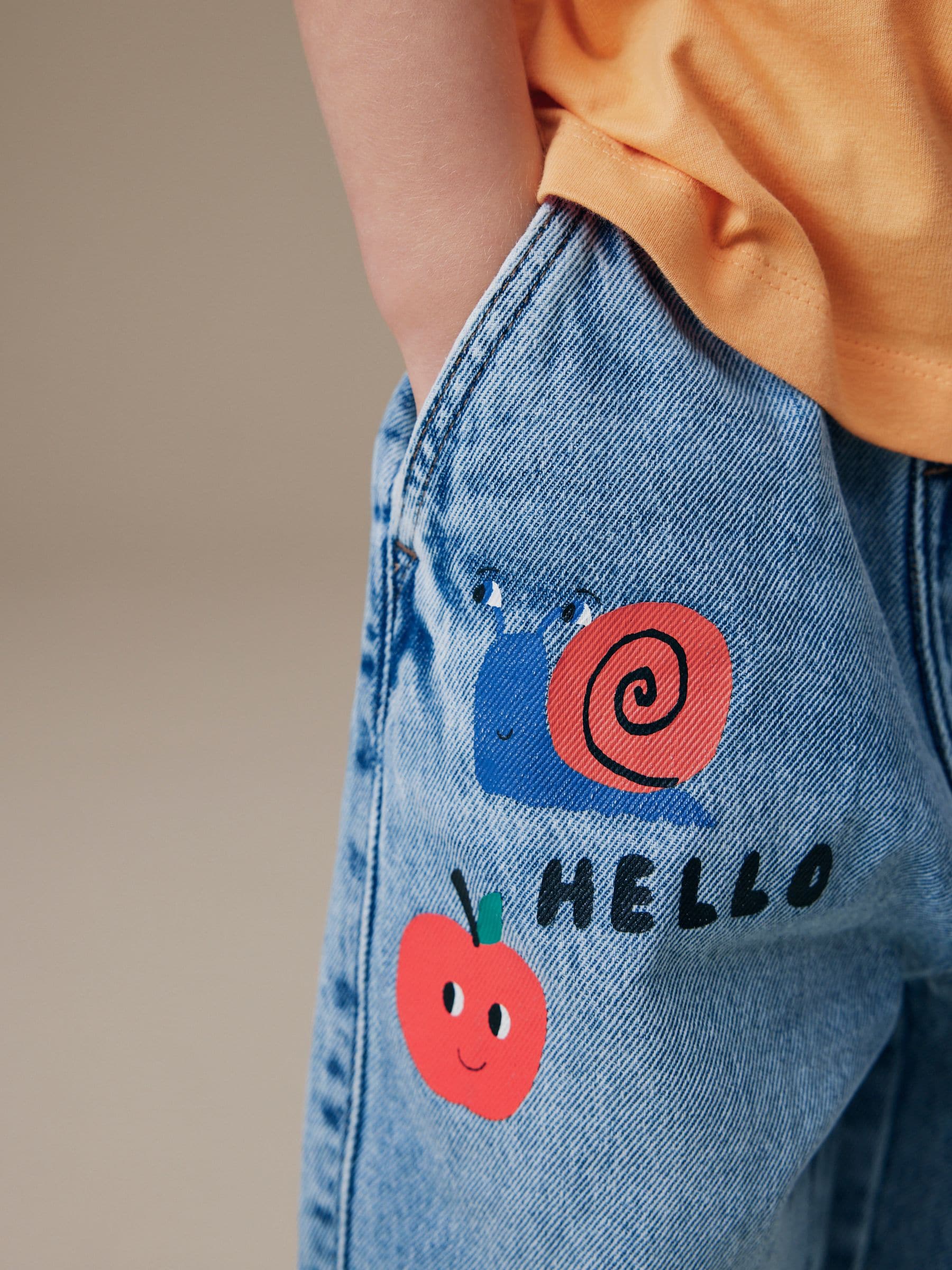Buy Mid Blue Woodland Character Wide Fit Jeans (3mths-7yrs) from