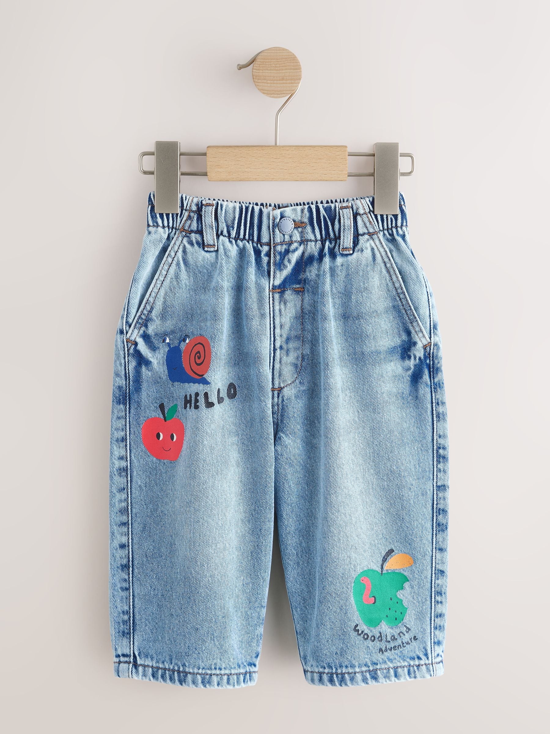 Buy Mid Blue Woodland Character Wide Fit Jeans (3mths-7yrs) from