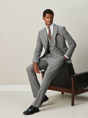 رمادي - Slim Ft Check Suit Jacket - صورة 3 من 10