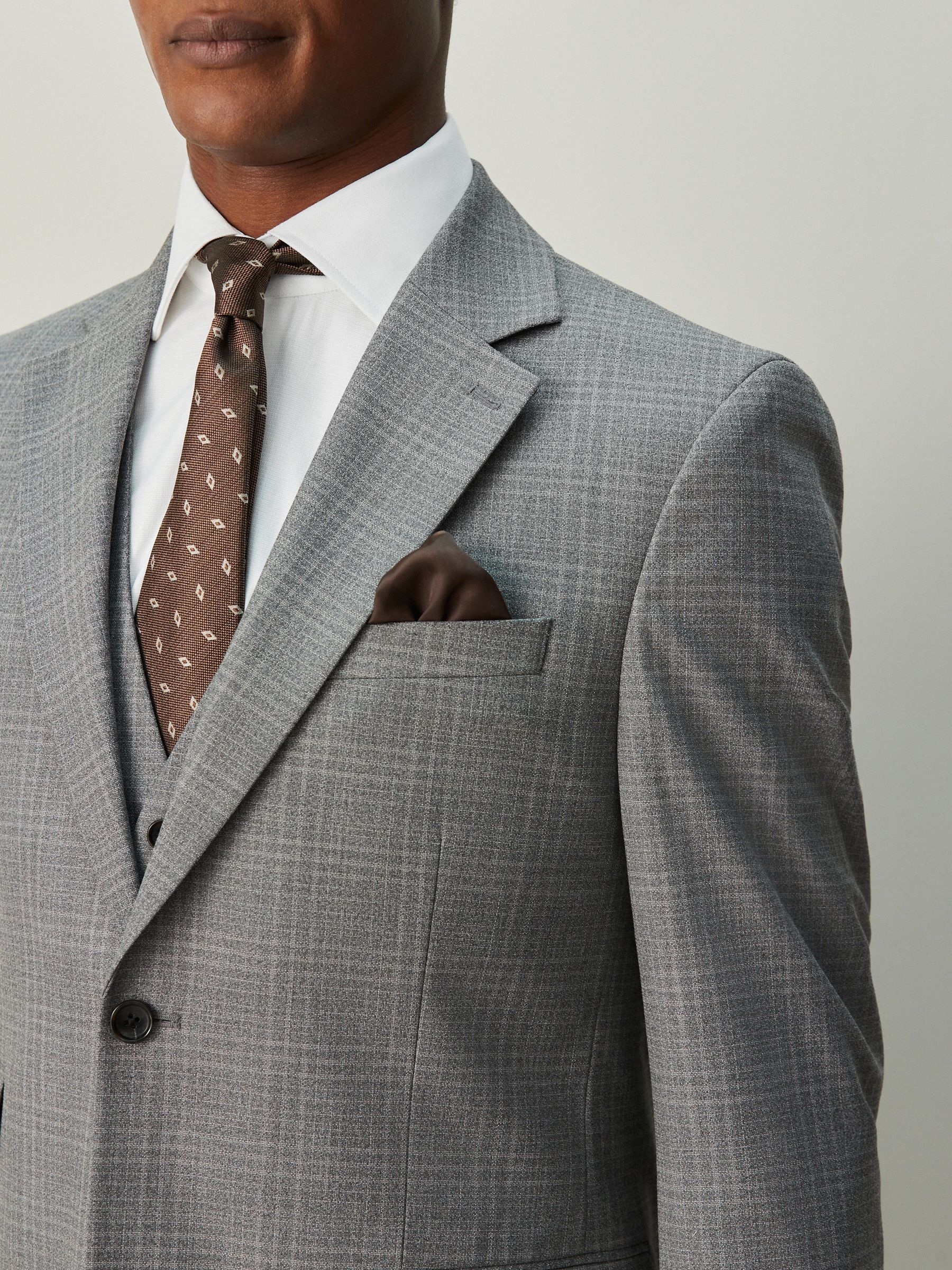 Buy Grey Slim Fit Check Suit Jacket from Next USA