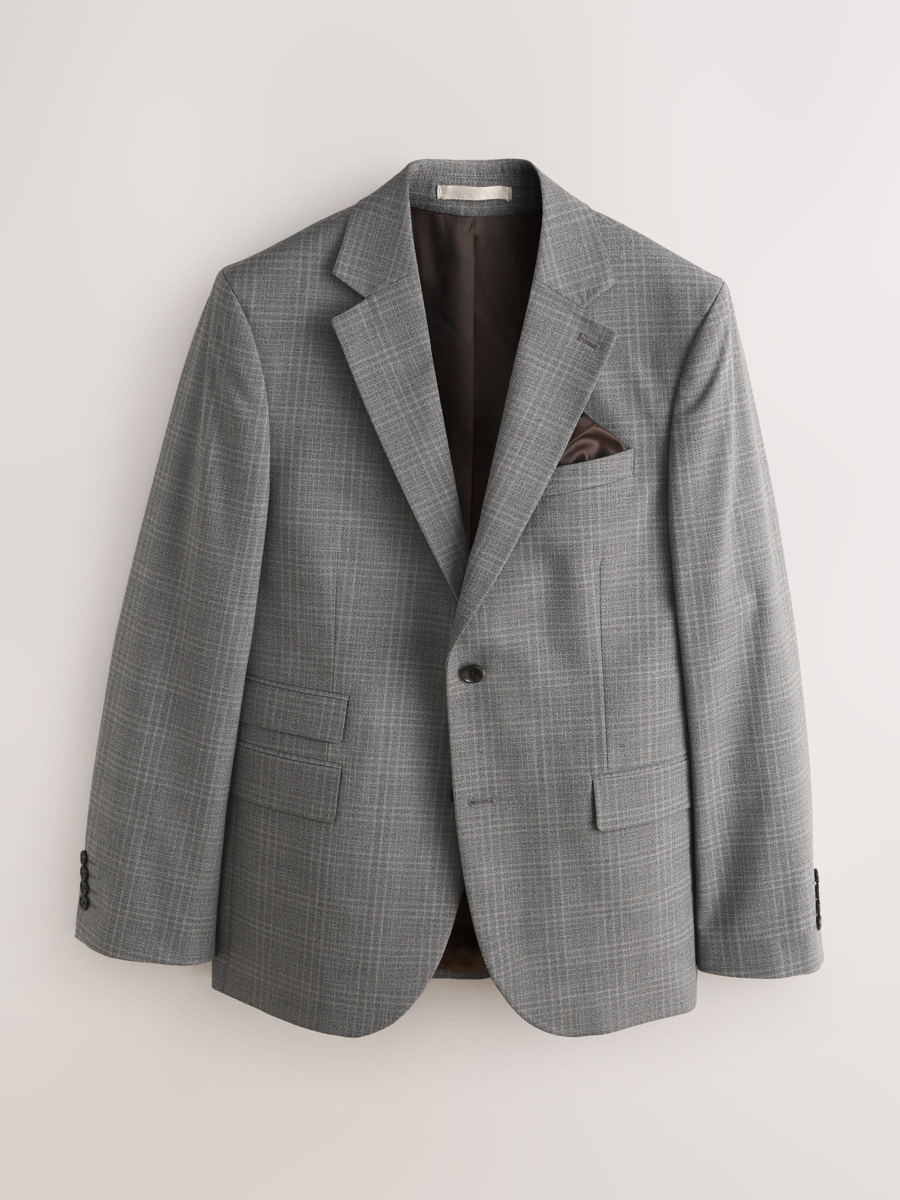 Buy Grey Slim Fit Check Suit Jacket from Next USA