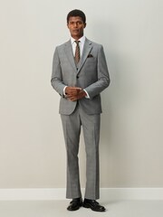 رمادي - Slim Ft Check Suit Trousers - صورة 3 من 9