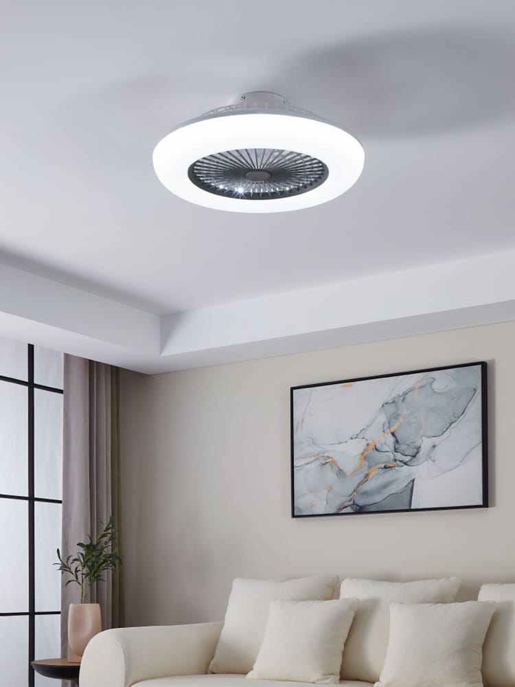 Eglo White Sayulita-L Integrated LED 3 Speed Ceiling Fan - Image 1 of 5