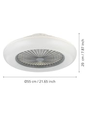 Eglo White Sayulita-L Integrated LED 3 Speed Ceiling Fan - Image 5 of 5