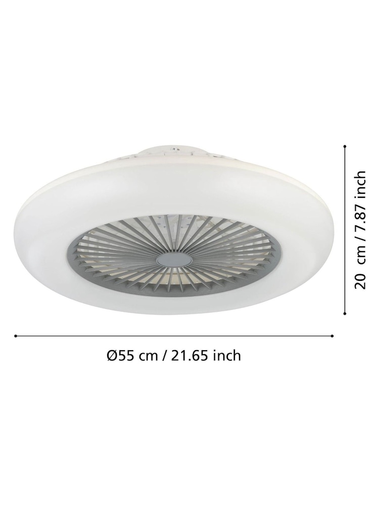 Eglo White Sayulita-L Integrated LED 3 Speed Ceiling Fan - Image 5 of 5