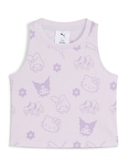 Puma Purple X Hello Kitty And Friends Kids Ribbed Tank Top - Image 1 of 2
