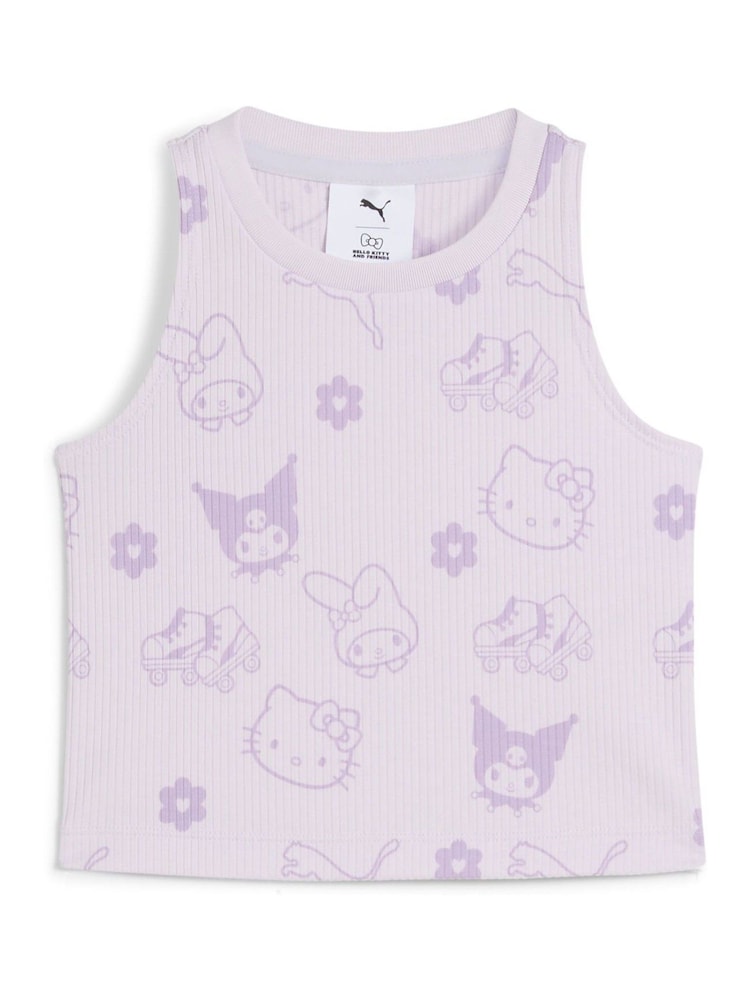 Puma Purple X Hello Kitty And Friends Kids Ribbed Tank Top - Image 1 of 2