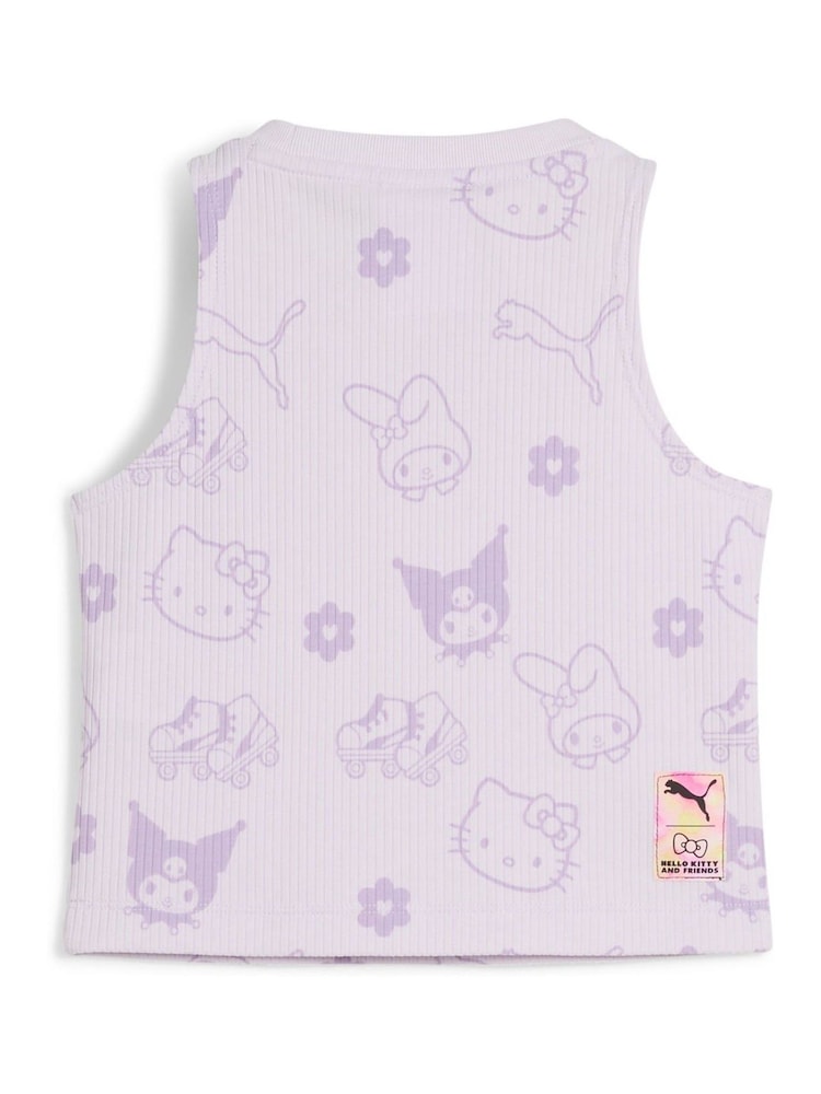 Puma Purple X Hello Kitty And Friends Kids Ribbed Tank Top - Image 2 of 2
