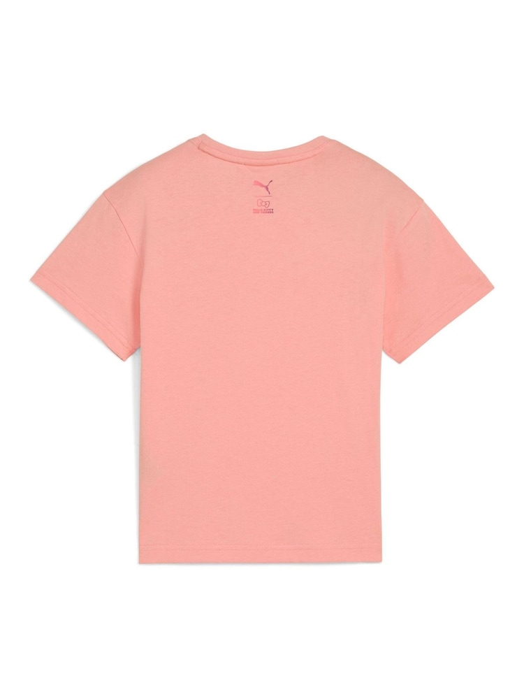 Różowy - Puma X Hello Kitty And Friends Kids Relaxed Graphic T-Shirt - Image 4 of 4